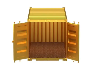 20 ft Container Gold 3D model