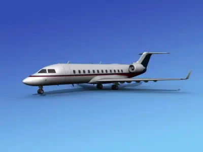 Canadair CRJ200 Corporate 1 3D model
