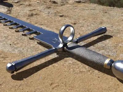 Swordbreaker Low-poly 3D model