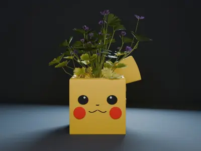 Maceta pokemon Pikachu- pokemon Pikachu flowerpot  3D print model