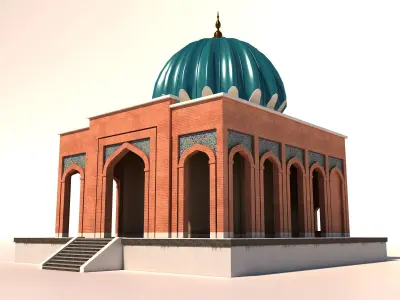 Babur Museum Low-poly 3D model