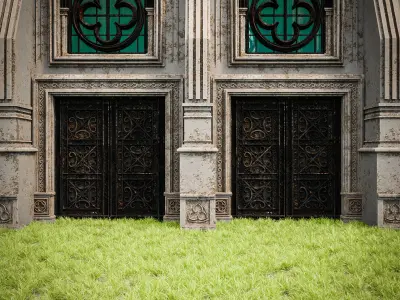 GOTHIC CASTLE BUILDING 8 Low-poly 3D model