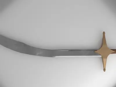 kilidsch sword low poly Low-poly 3D model