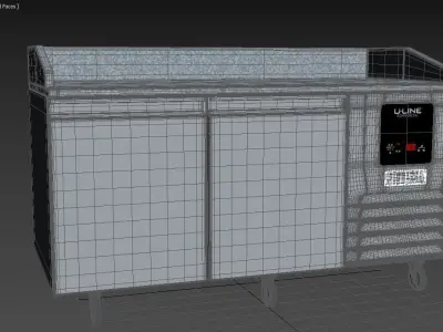 U-Line Pizza Prep Table Refrigerators UCPP466 SS61A 3D model