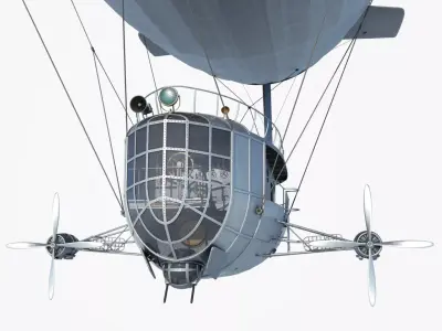 Airship Game Ready Low-poly 3D model