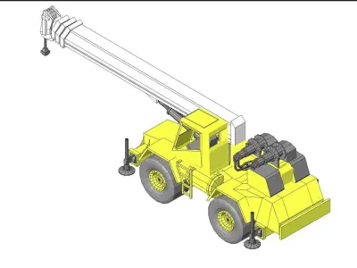 Mobile Crane 25T-08 Low-poly 3D model