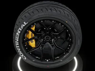 Continental Extreme Contact Force 235 35 ZR19 91W V2 3D model