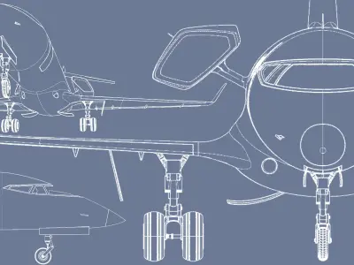 CONCEPT PRIVATE JET Low-poly 3D model