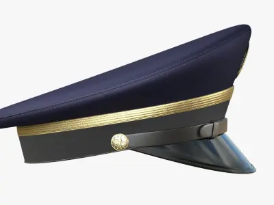 Army Service Cap PBR Low-poly 3D model