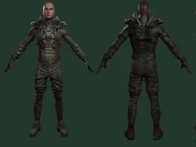 Soldier oculus rift character skins Low-poly 3D model