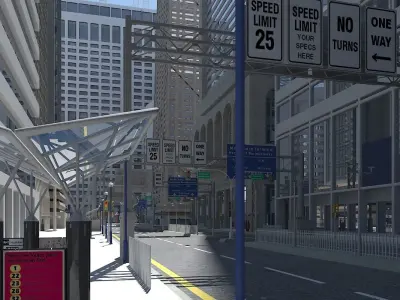 3D City Intersection 3 3D model