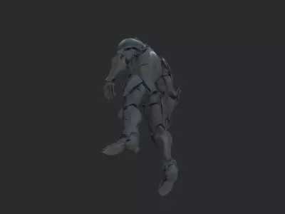 Futuristic Armored Knight 3D model