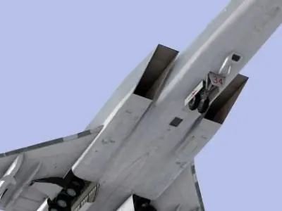 Tupolev Tu-22M3 strategic bomber Low-poly 3D model