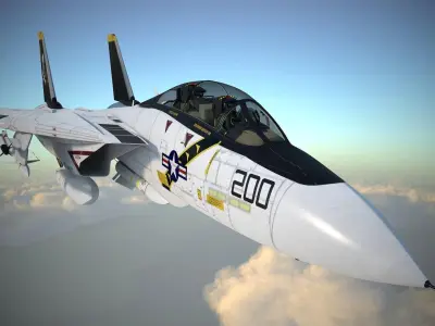 F-14A Tomcat VF-84 Jolly Rogers 1977 3D model