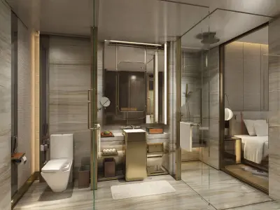 Free Hotel Room 3D SKP model Free 3D model purchase