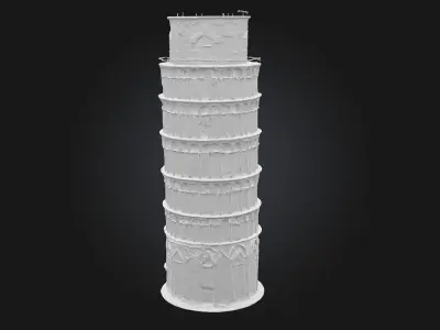 Leaning Tower of Pisa An Icon of Architectural Wonder 3D model
