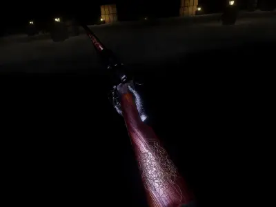 1855 Colt Revolver Shotgun Low-poly 3D model