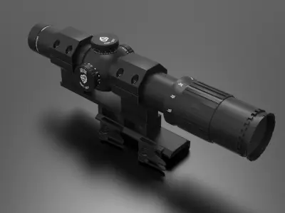 Leupold Mark 6 LPVO Low-poly 3D model