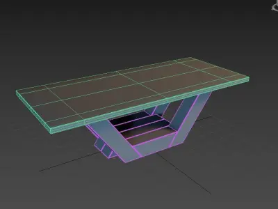 Table stone marble 3D model