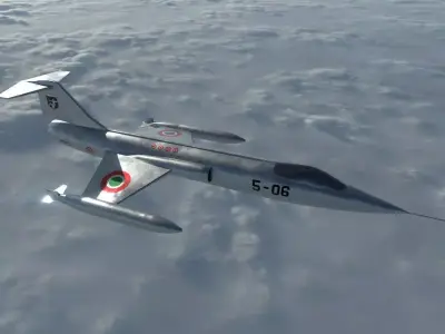 Military Airforce Starfighter F104G Low-poly 3D model