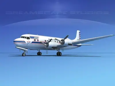Douglas DC-6 Delta Airlines 1 3D model