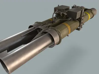 Missile Launcher BGM-71D TOW-2 X2 3D model