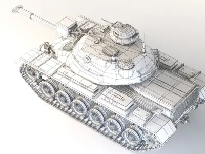 M48 Patton Tank 3D model