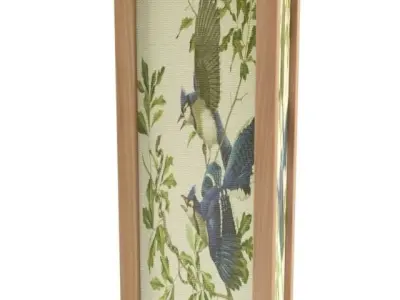 Asian Standing Lamp 3D model