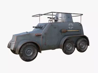 OA vz 30 Armoured Car German Mental Ray 3D model