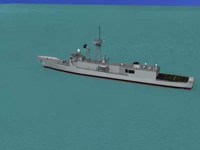 FFG 18 Adelaide Class Frigate HMAS Canberra 3D model
