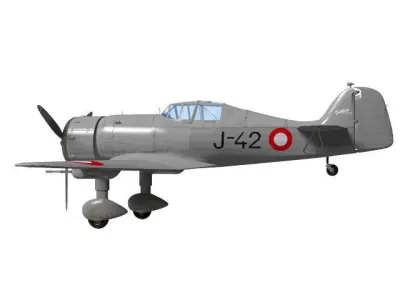fokker D-XXI Danish Air Force 3D model