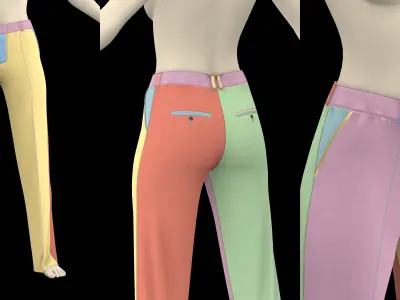 FEMALE PANTS PACK 2021 genesis8 zprj highpoly 3D model
