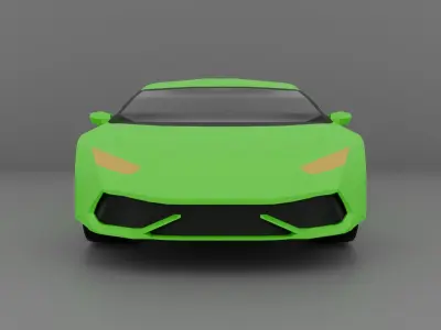 Low Poly Super Car 1 Free low-poly 3D model
