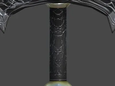 Battle ax1 Low-poly 3D model