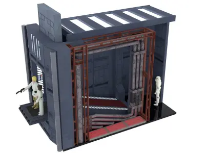 Set 2b - Death Star Extention Bridge Hallway 1-18 Scale 3D Model Pack purchase