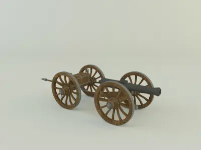 Assembly cannon 3D model