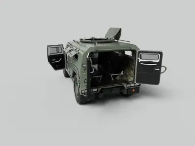 GAZ Tigr Infantry Mobility Vehicle Tiger Low-poly 3D model