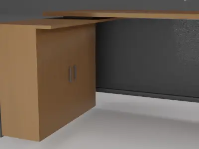 Office Table Free 3D model 3