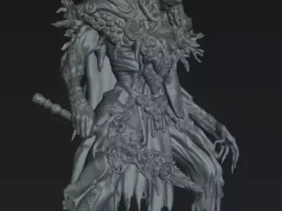 Fantasy Monster STL DnD Tabletop Miniature 3D Print Model 3D print model
