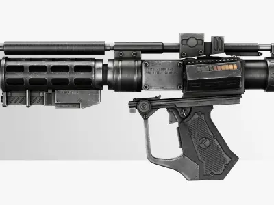 E-5 Star Wars Droid Blaster Rifle Low-poly 3D model