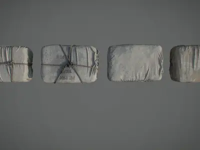 Victorian Wool Bales Packs Set 3D model