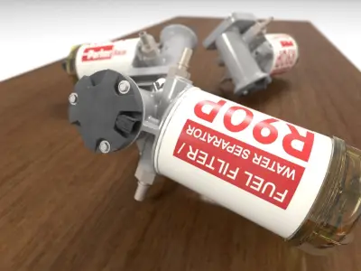 Parker Racor Diesel Filter 790R10 - R90P Low-poly 3D model