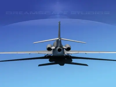 Dassault Falcon 7X Bare Metal 3D model