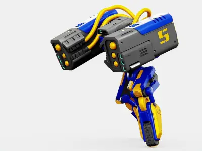 MILITARY BOT B-450 Rigged for Unreal Engine - Unity - MIXAMO 3D model