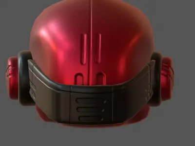 Gas mask helmet 3d model scifi Low-poly  3D model 10