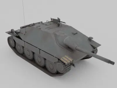 Jagdpanzer 38 Hetzer Light Tank Destroyer Low-poly 3D model