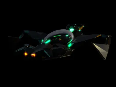 SI fi Hovering Space ship 3D model