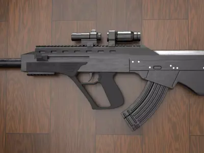 MALUK Ukrainian bullpup assault rifle 3D model