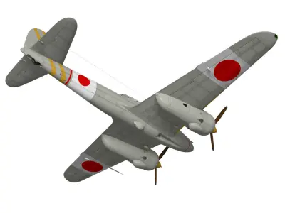 Kawasaki Ki45 Kai Toryu 3D model