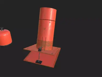 Barrack Buster improvised mortar Low-poly 3D model